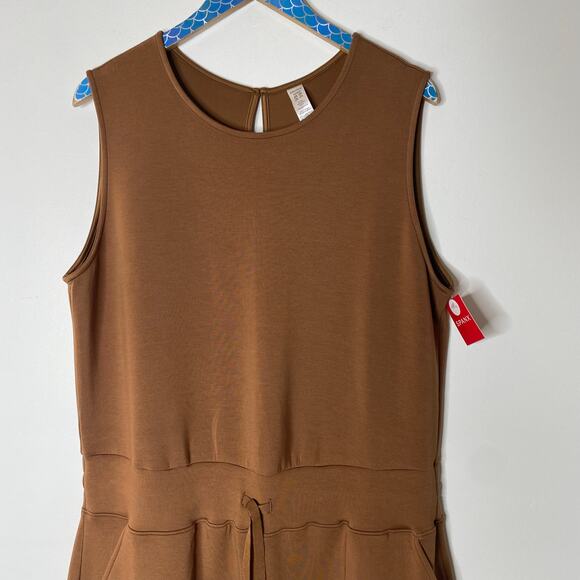 SPANX Cocoa Airessentials Sleeveless Jumpsuit NEW Size 1X Petite - Picture 3 of 9